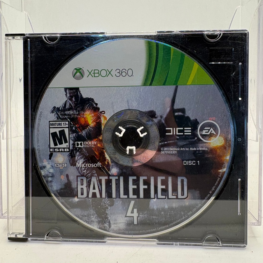 Battlefield 4 Microsoft Xbox 360 2013 EA DICE Disc 1 Only‎ NTSC M Rating